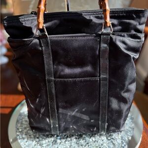 Gucci Black Tote with Bamboo Handles